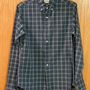 Men’s J. Crew Blue and Green Plaid Shirt